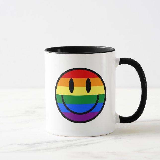 Mug Face souriante arc-en-ciel (Droite)