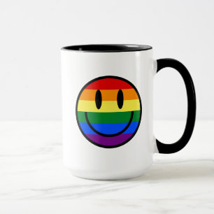 Mug Face souriante arc-en-ciel