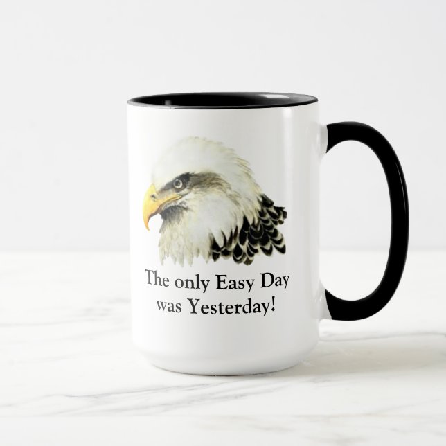 Mug Facile Jour ! Citation USA Military Bald Eagle (Droite)