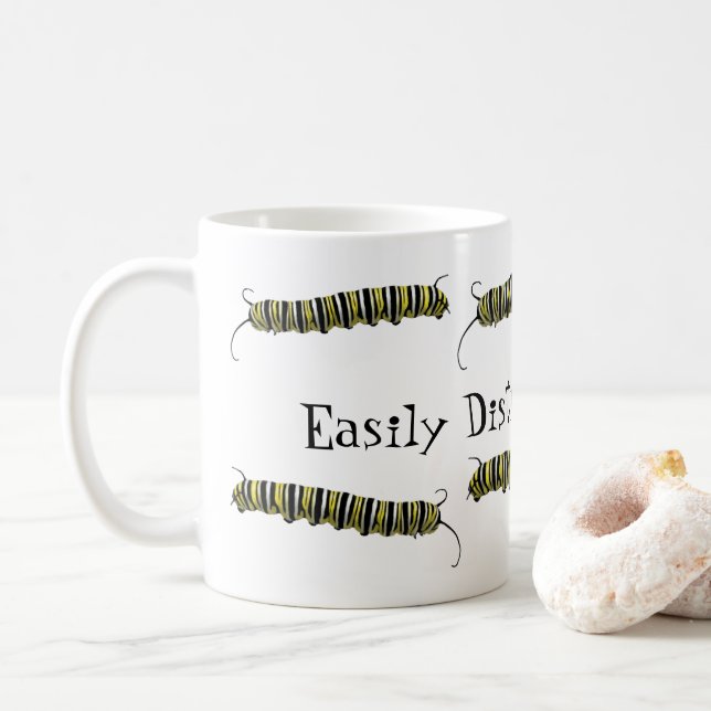 Mug - Facilement distrait par chat (piliers) (Avec donut)