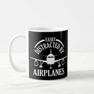 Mug Facilement Distrait Par Les Avions Drôle Aviation
