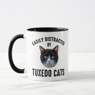 Mug Facilement Distrait Par Les Chats Tuxedo