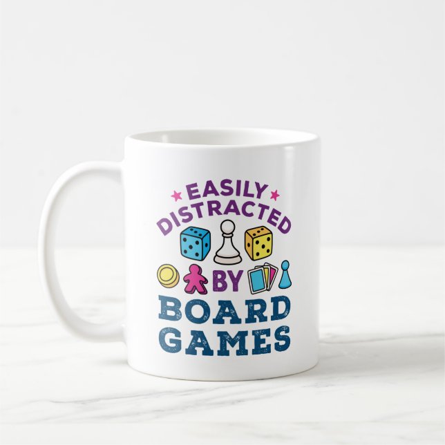 Mug Facilement distrait par les jeux de société (Gauche)