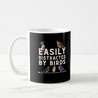 Mug Facilement Distrait Par Les Oiseaux Drôle D'amateu