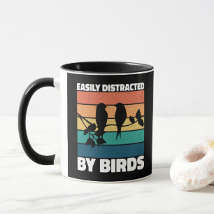 Mug Facilement Distrait Par Les Oiseaux Mignonne Propr