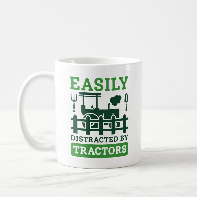 Mug Facilement Distrait Par Les Tracteurs (Gauche)