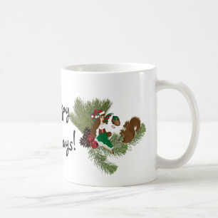 Mug Faery de Noël et cadeau d'écureuil donnant la