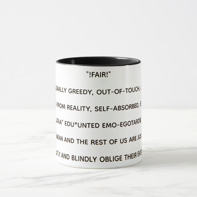 MUG "!FAIR!"  (Centre)