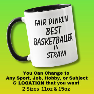 Mug Fair Dinkum BEST BASKETBALLER à Straya
