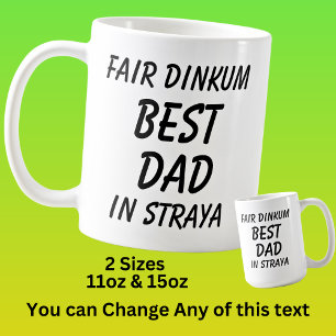 Mug Fair Dinkum MEILLEUR DAD à Straya (Australie)
