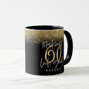 Mug Faire 60 look bonne parties scintillant or fête d'
