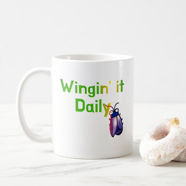 Mug Faire avec les moyens du bord au quotidien Humour  (Avec donut)