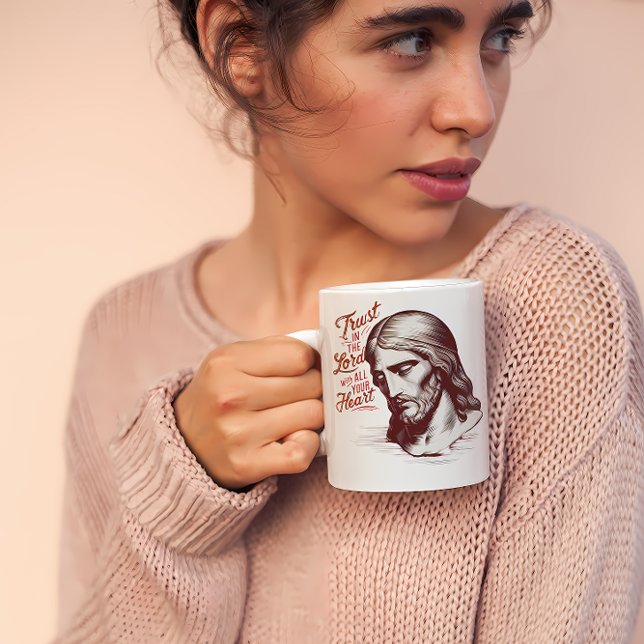 Mug Faire confiance à Jésus avec tout votre coeur (Créateur téléchargé)