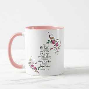 Mug Faire confiance au Seigneur floral