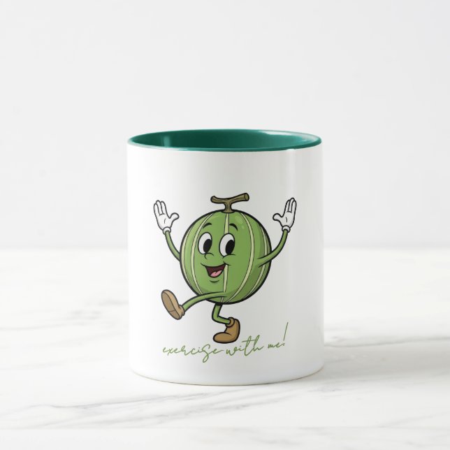 Mug Faire de l'exercice avec moi Pastèque Heureuse (Centre)