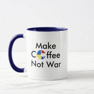 Mug Faire du café pas la guerre Russie Ukraine anti-gu