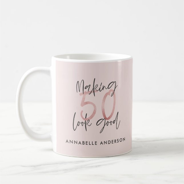 Mug Faire paraître 50 belles parties scintillant roses (Gauche)