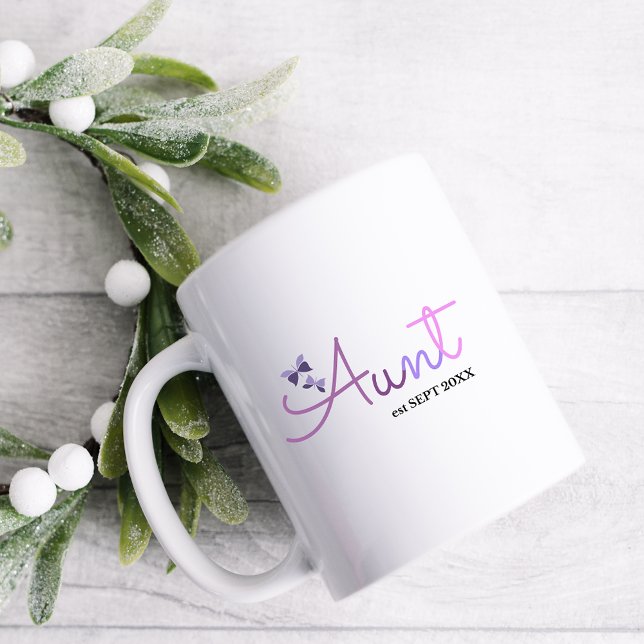 Mug Faire-part de grossesse des Tantes (Papillons pour (Créateur téléchargé)