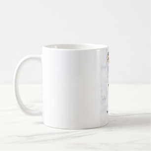 Mug Faire-part de mariage floral élégant en marbre dor