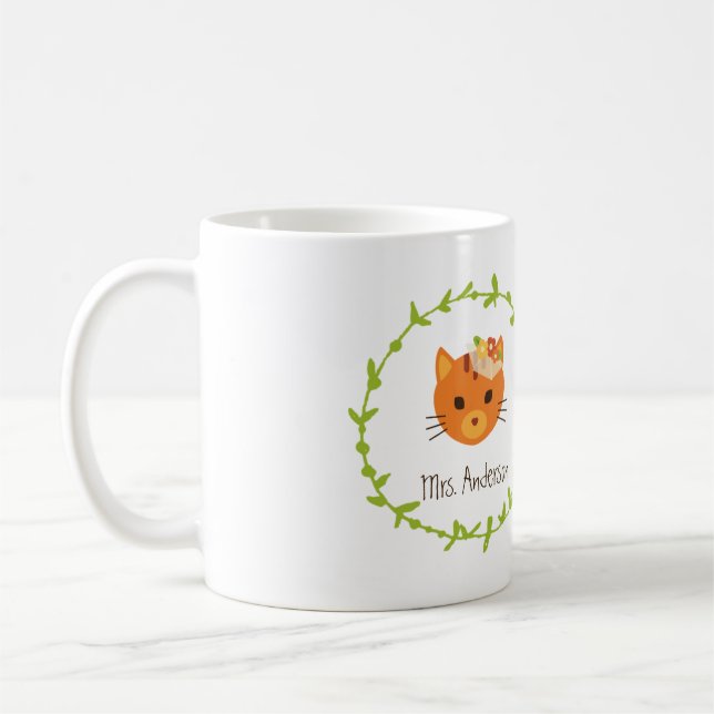 Mug Faire-part de mariage rustique de chats de la forê (Gauche)