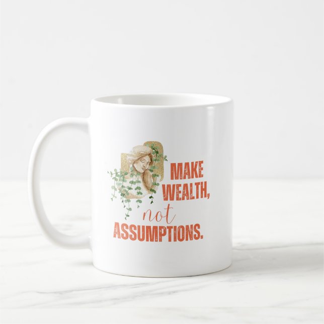 Mug Faire Wealth Motivational Citation Cadeau esthétiq (Gauche)