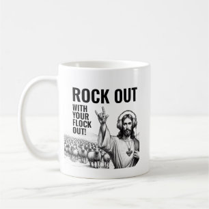 Mug Fais du Rock avec ta troupe dehors ! - Jésus Mème
