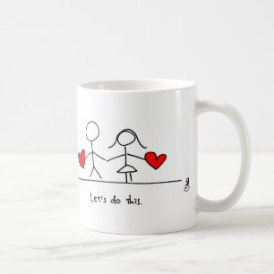Mug "Faisons ceci." Attaquez par des coeurs et tous