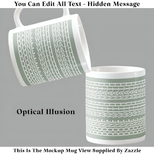 Mug Fait Avec Math Message caché 120WG Enseignant Drôl