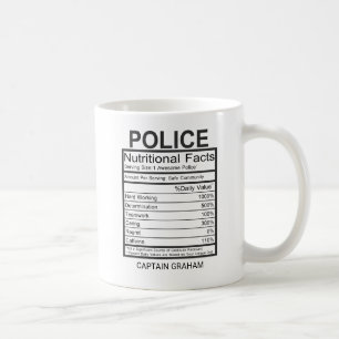 Mug Fait nutritionnel drôle de la police