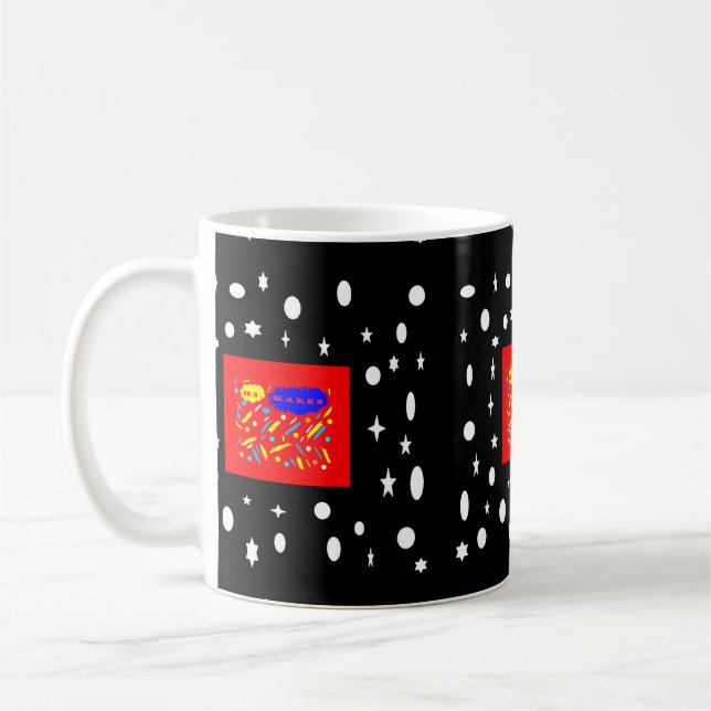 MUG FAIT POUR KAREN ROUGE ET BLACK BLANC NOMMÉ (Gauche)