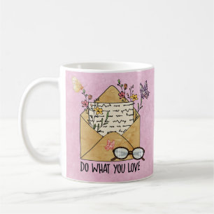 Mug Faites ce que vous aimez les lunettes de papillons