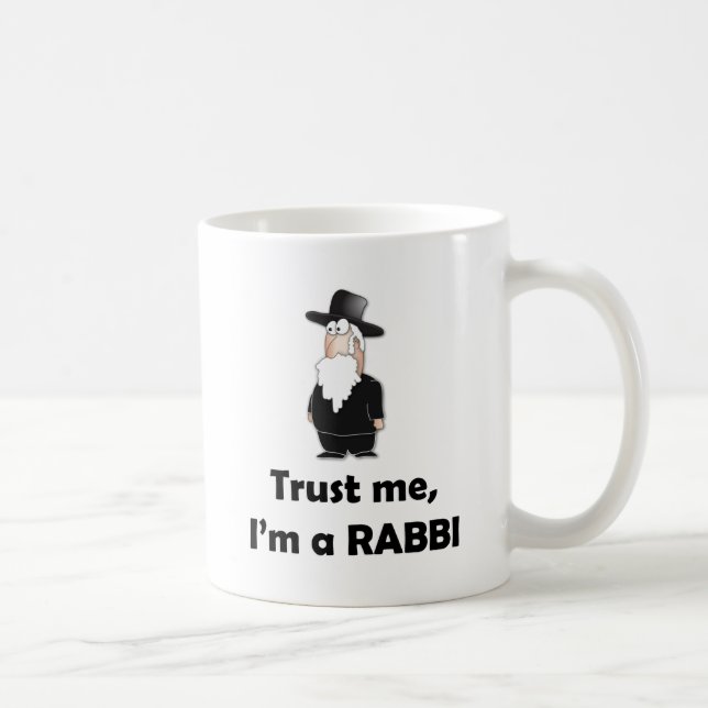 Mug Faites-moi confiance Je suis un rabbin - Drôle hum (Droite)