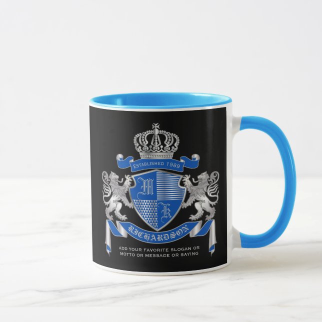 Mug Faites votre propre armoiries Un emblème de lion d (Droite)