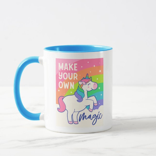 Mug Faites votre propre magie | Cute Unicorn (Gauche)