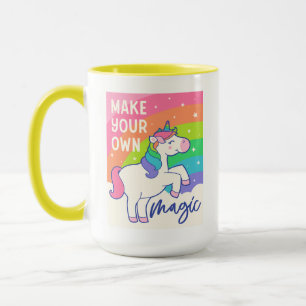 Mug Faites votre propre magie Cute Unicorn
