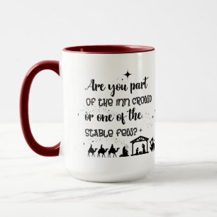 Mug Faites-Vous Partie De La Foule D'Inn ? Noël chréti