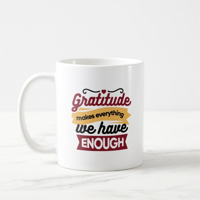 Mug Faith and Gratitude Artwork – Uplifting Christian  (Gauche)