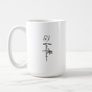 Mug Faith Hearts & Cross Christian Faith Design