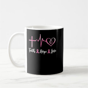 Mug Faith Hope and Love Christian Breast Cancer Award