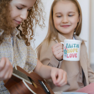 Mug Faith Hope Love Citation Inspirationnelle