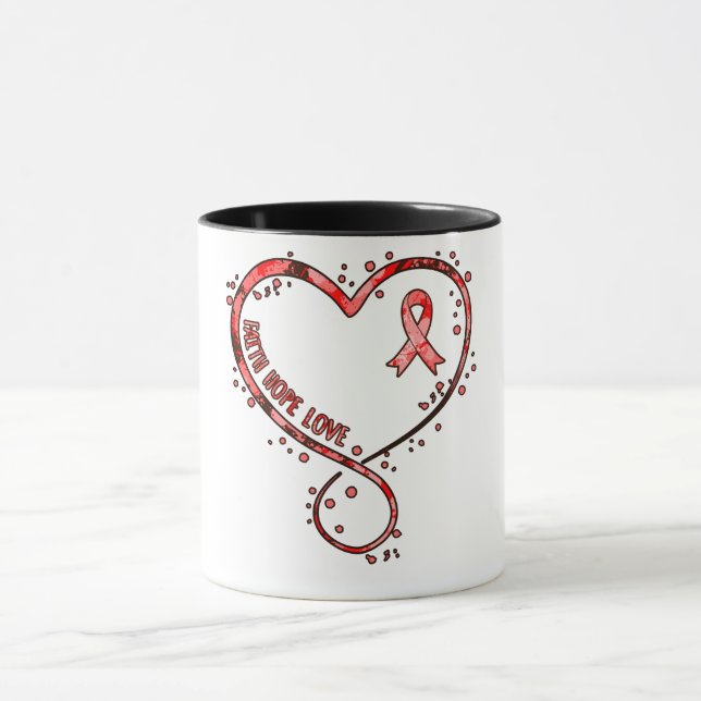 Mug Faith Hope Love Heart Disease Awareness Survivor G (Centre)