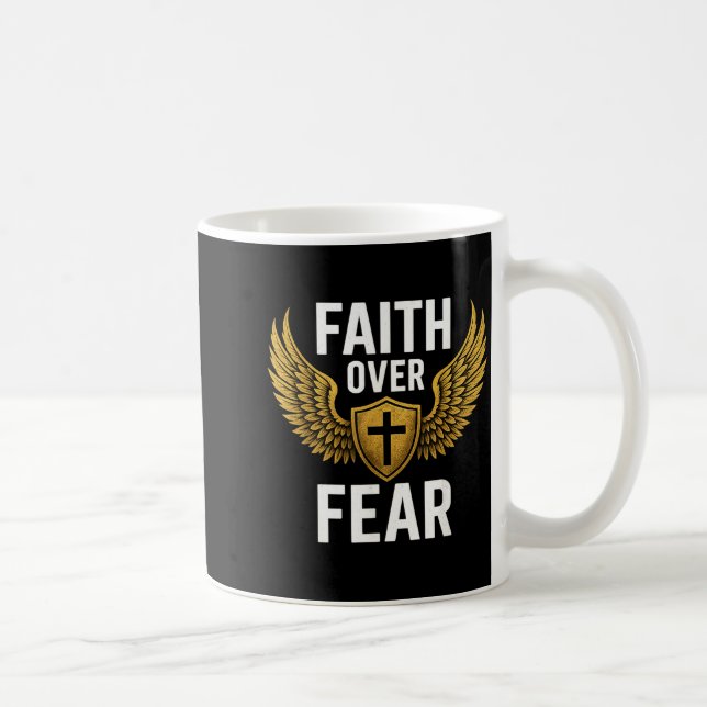 Mug Faith Over Fear Gold  (Droite)