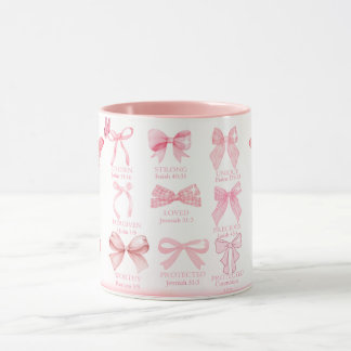 Mug Faithful & Beautiful – Pink Bow Christian Affirmat