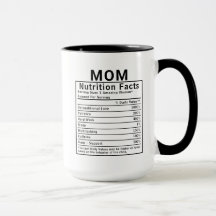Faits Nutrition Drôles pour Maman Cadeau de Fête d