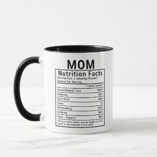 Mug Faits Nutrition Drôles pour Maman Cadeau de Fête d