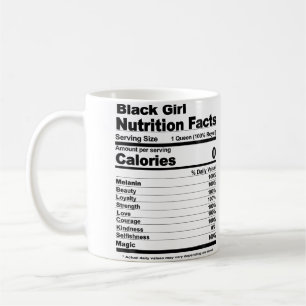 Mug Faits nutritionnels Black Girl Black Girl Nutritio