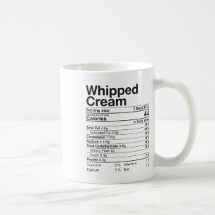 Mug Faits nutritionnels de la crème fouettée Cadeau de