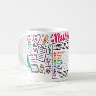 Mug Faits Nutritionnels d'Infirmière Drôles