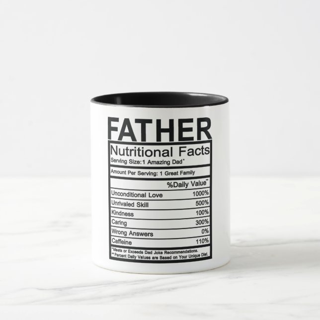 Mug Faits nutritionnels du père (Centre)