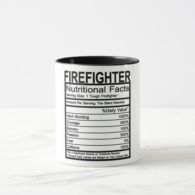 Mug Faits nutritionnels du pompier (Centre)